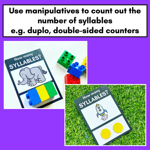 Resource preview 2 for How Many Syllables TASK CARDS