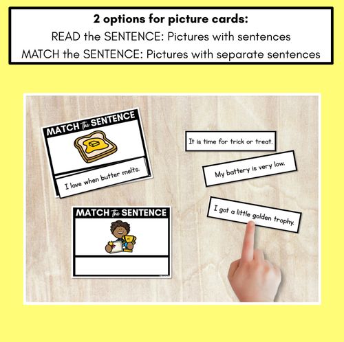 Resource preview 2 for T Phoneme Decodable Sentences - Read & Match