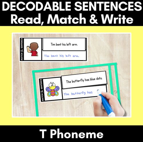 Resource preview 21 for Consonant Phoneme Decodable Sentence Activities COMPLETE BUNDLE