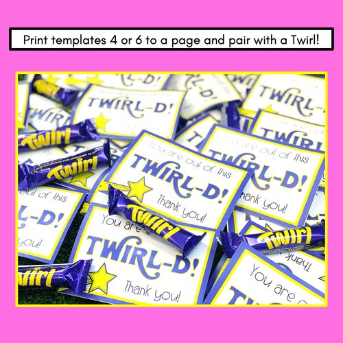 Resource preview 2 for Twirl-d Thank You Pun Cards Teacher Appreciation Freebies