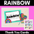 1 for Rainbow Thank You Cards Teacher Appreciation Freebies