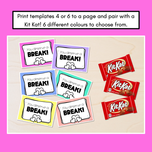 Resource preview 2 for Kit Kat Thank You Cards Teacher Appreciation Freebies