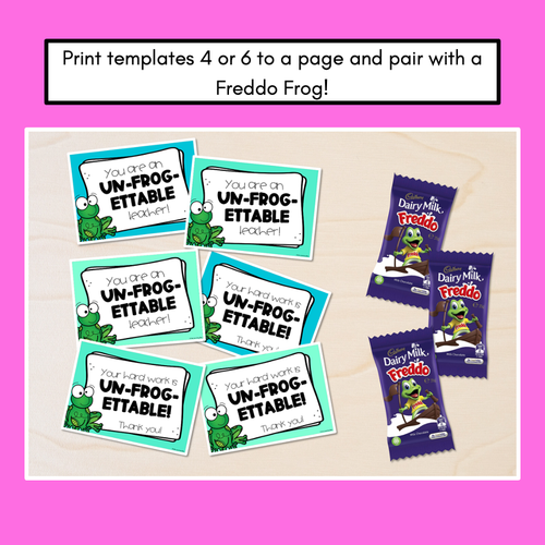 Resource preview 2 for Un-frog-ettable Thank You Pun Cards Teacher Appreciation Freebies