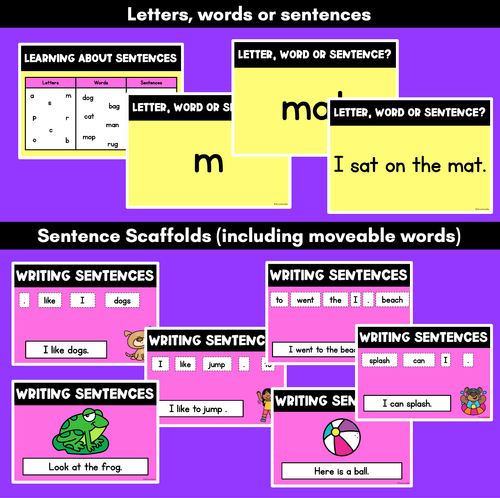 Resource preview 2 for Teaching Sentences in Kindergarten- Explicit Writing Lessons Powerpoint Slides