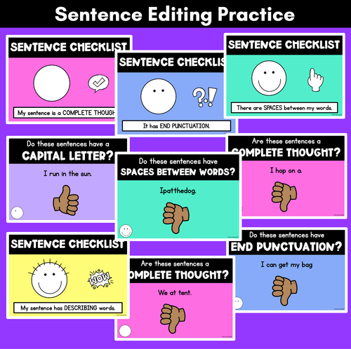 Resource preview 3 for Teaching Sentences in Kindergarten- Explicit Writing Lessons Powerpoint Slides