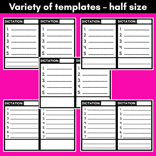 Resource preview 3 for Phonics Dictation Templates