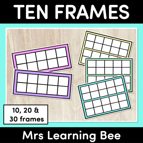 Resource preview 1 for Ten Frame Templates- Mrs Learning Bee