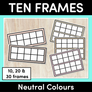 Ten Frame Templates- Neutrals