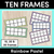 1 for Ten Frame Templates- Rainbow Pastel