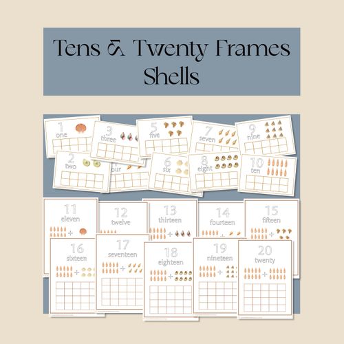 Resource preview 1 for Tens and Twenty Frames-Shells