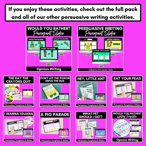 Resource preview 4 for Crayon Crafts - Persuasive Writing & Opinion Writing Crafts - The Day The Crayons Quit