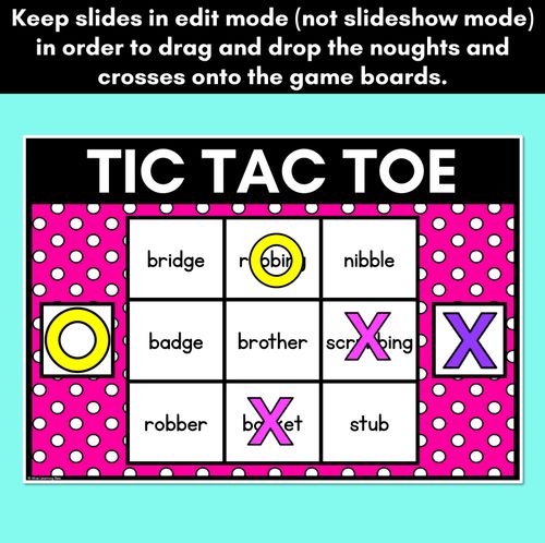 Resource preview 3 for DIGITAL TIC TAC TOE for Consonant Phoneme B, BB - Phonics Activity for PowerPoint