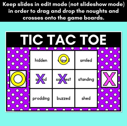 Resource preview 3 for DIGITAL TIC TAC TOE for Consonant Phoneme D, DD, ED - Phonics Activity for PowerPoint