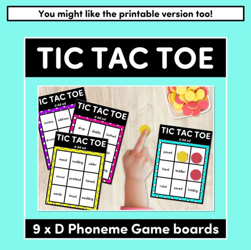 Resource preview 4 for DIGITAL TIC TAC TOE for Consonant Phoneme D, DD, ED - Phonics Activity for PowerPoint