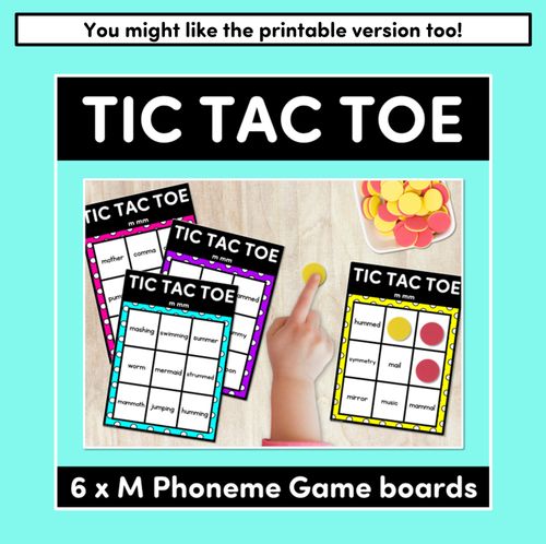 Resource preview 4 for DIGITAL TIC TAC TOE for Consonant Phoneme M, MM - Phonics Activity for PowerPoint