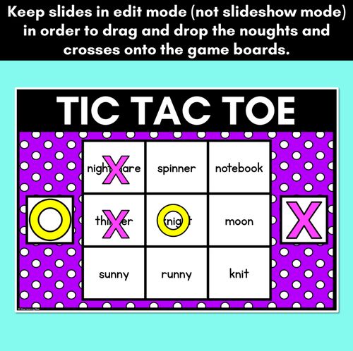 Resource preview 3 for DIGITAL TIC TAC TOE for Consonant Phoneme N, NN,KN - Phonics Activity for PowerPoint