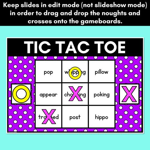 Resource preview 3 for DIGITAL TIC TAC TOE for Consonant Phoneme P, PP - Phonics Activity for PowerPoint