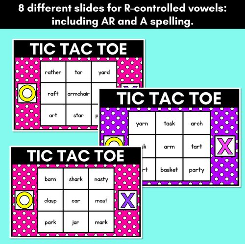 Resource preview 2 for DIGITAL TIC TAC TOE for R-Controlled AR A - Phonics Activity for PowerPoint