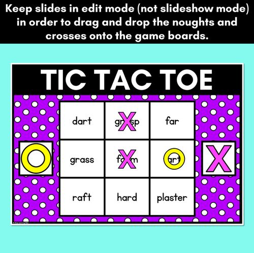 Resource preview 3 for DIGITAL TIC TAC TOE for R-Controlled AR A - Phonics Activity for PowerPoint