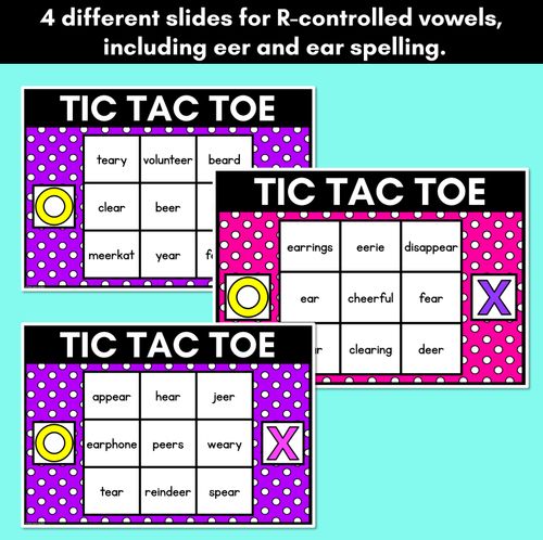 Resource preview 2 for DIGITAL TIC TAC TOE for R-Controlled EER - Phonics Activity for PowerPoint