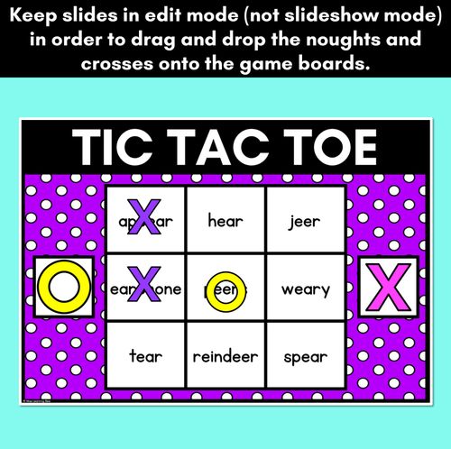 Resource preview 3 for DIGITAL TIC TAC TOE for R-Controlled EER - Phonics Activity for PowerPoint