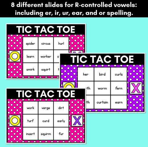 Resource preview 2 for DIGITAL TIC TAC TOE for R-Controlled ER - Phonics Activity for PowerPoint