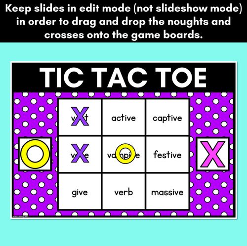 Resource preview 3 for DIGITAL TIC TAC TOE for Consonant Phoneme V, VE - Phonics Activity for PowerPoint