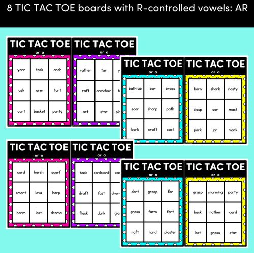 Resource preview 2 for TIC TAC TOE GAME for R-Controlled AR, A - No Prep Phonics Game