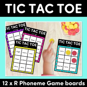 TIC TAC TOE GAME for Consonant Phoneme R, RR, WR - No Prep Phonics Game