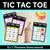 1 for TIC TAC TOE GAME for Consonant Phoneme T, TT, ED - No Prep Phonics Game