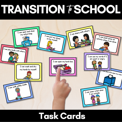 Resource preview 1 for Transition to School Task Cards - EDITABLE