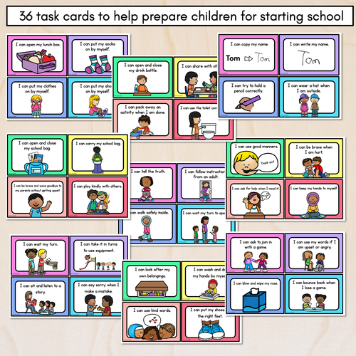 Resource preview 2 for Transition to School Task Cards - EDITABLE