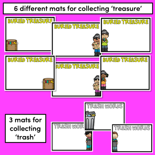 Resource preview 3 for Real and Nonsense CVC Words Phonics Game- Buried Treasure