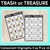 1 for Trash or Treasure Worksheets - CONSONANT DIGRAPHS LL SS FF ZZ CK