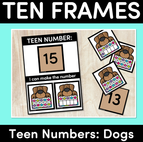 Resource preview 1 for Ten Frames with BROWN DOGS: Teen Numbers 11-20