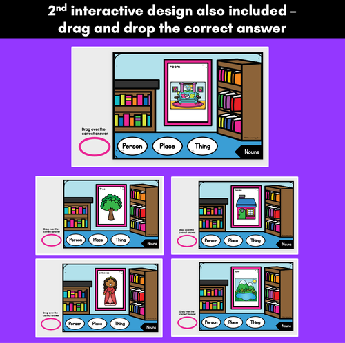 Resource preview 3 for Types of Nouns Interactive PowerPoint Slides - PERSON, PLACE OR THING?