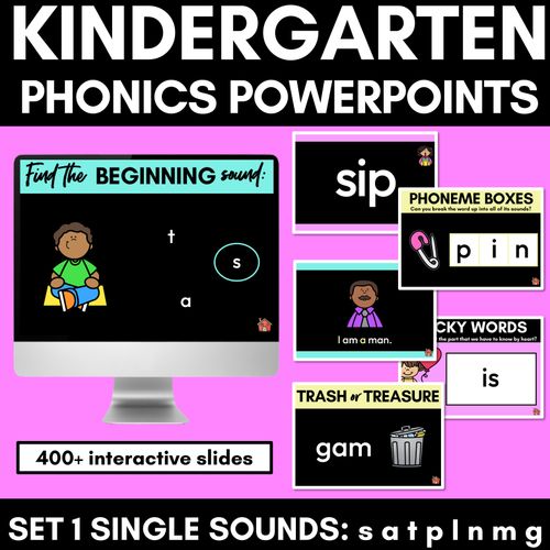 Resource preview 7 for Kindergarten Phonics PowerPoints - Complete Bundle