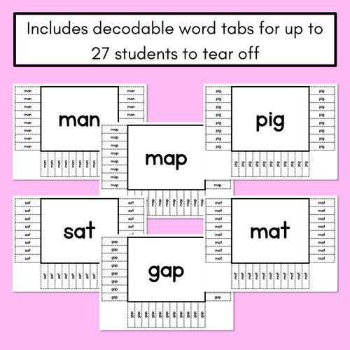 Resource preview 3 for READ THE ROOM - Decodable Words Phonics Activity - CVC Words Set 1