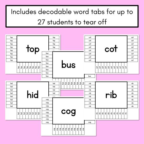 Resource preview 3 for READ THE ROOM - Decodable Words Phonics Activity - CVC Words Set 2