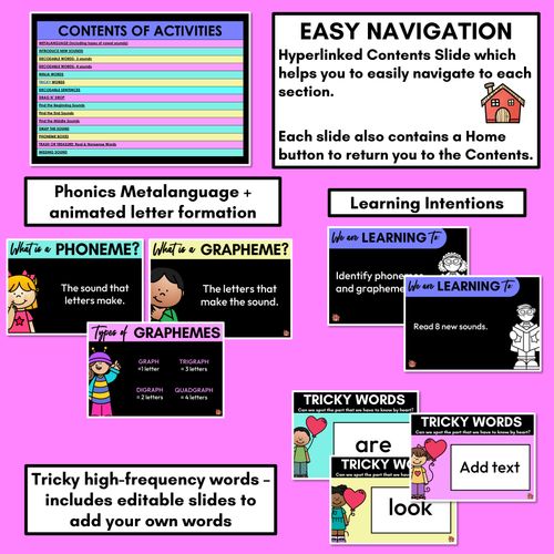 Resource preview 2 for Kindergarten Phonics PowerPoints Set 3- j n f k e v y z