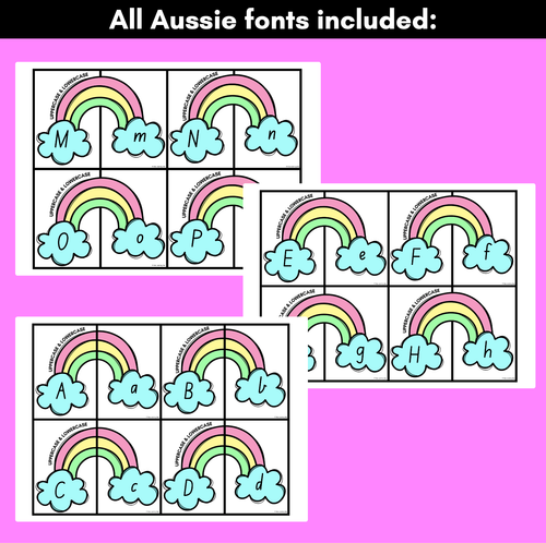 Resource preview 3 for Uppercase and Lowercase Letter Matching Rainbows