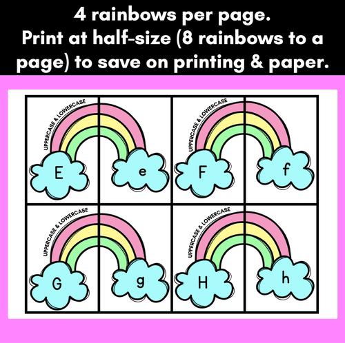 Resource preview 2 for Uppercase and Lowercase Letter Matching Rainbows