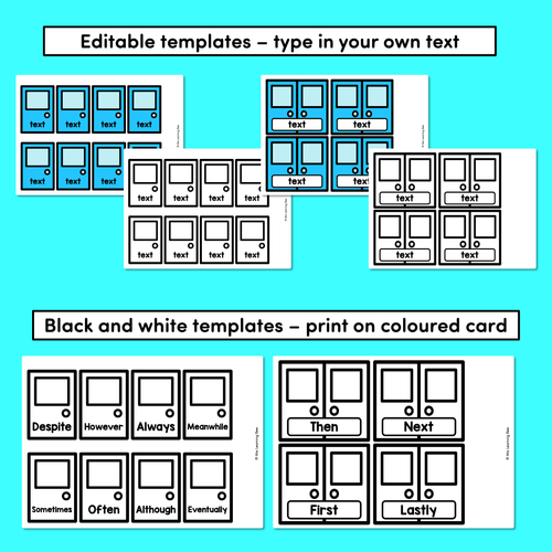 Resource preview 4 for Sentence Openers Editable Door Display- VCOP aligned Vocabulary Display