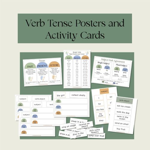 Resource preview 1 for Verb Tense Posters and Activity Cards