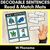 1 for W Phoneme Decodable Sentence Mats - Read & Match
