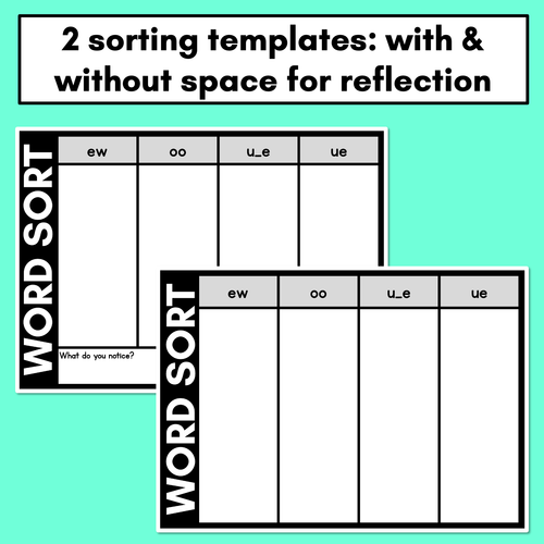 Resource preview 4 for LONG VOWEL U WORD SORT