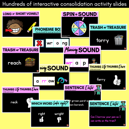 Resource preview 4 for Consonant Sound R PowerPoint - R RR WR