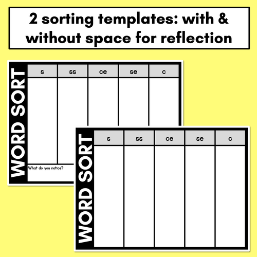 Resource preview 4 for CONSONANT PHONEME S WORD SORT