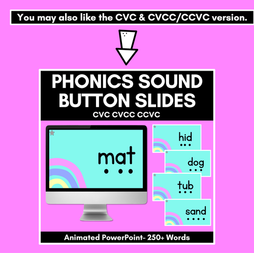 Resource preview 4 for Sound Button Slides for Consonant Digraphs - Animated PowerPoint