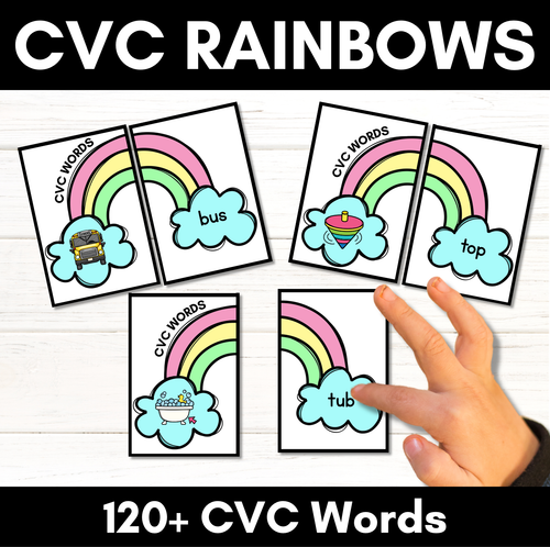 Resource preview 5 for Rainbow Matching Phonics Games Bundle